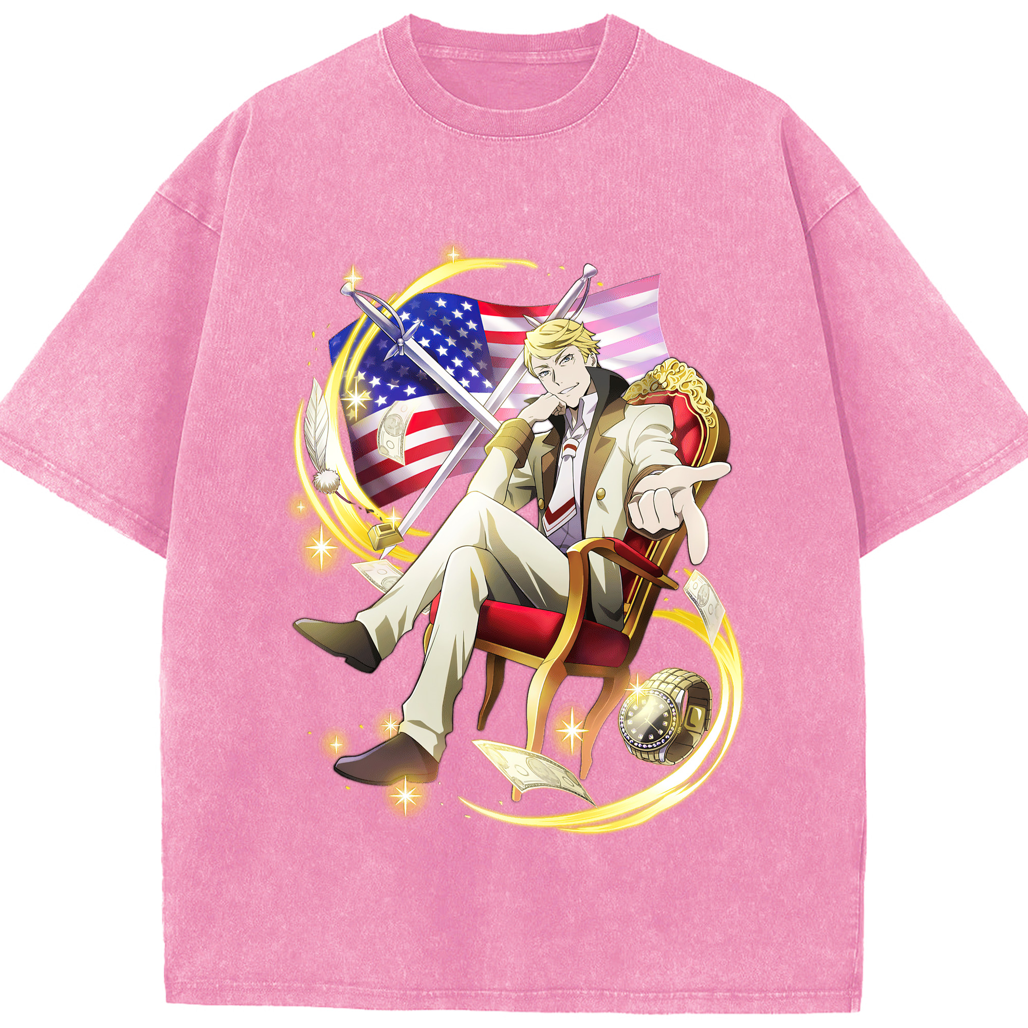 （画像用） 文豪ストレイドッグス Bungo Stray Dogs 綿100% ヴィンテージ風 半袖Tシャツ（フロントプリント）